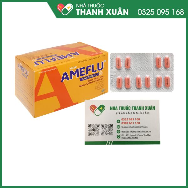 New Ameflu Day Time + C giảm triệu chứng cảm cúm, cảm lạnh